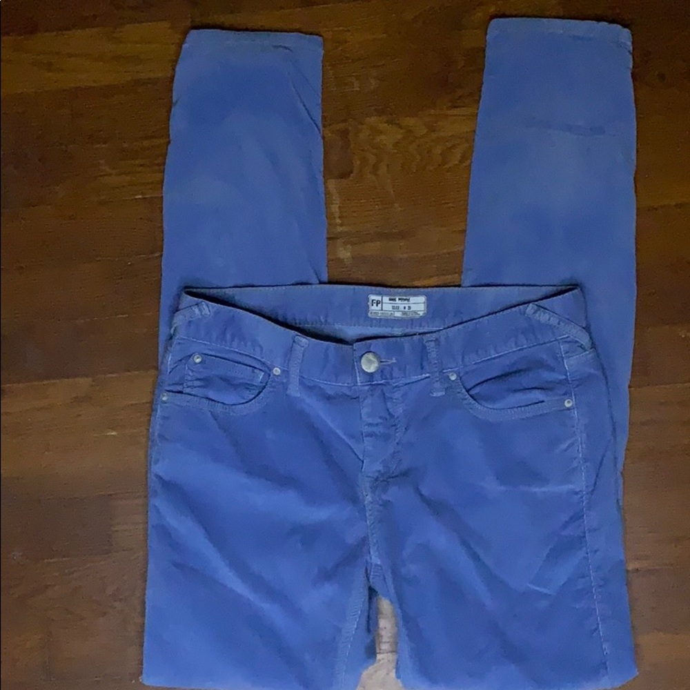 Free People blue corduroy skinny. pants Size 29